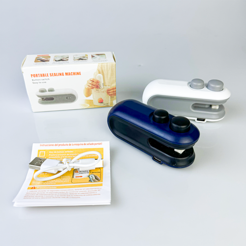 Portable Mini Sealing Machine 2-in-1 Snack Plastic Bag Heat Sealing Machine